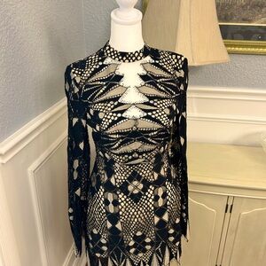 Free People Mesh Lace Dress SZ 2